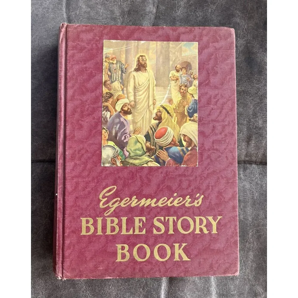 Antique Egermeiers Bible Story Book Illustrated,‎ Published by The Warner 1947